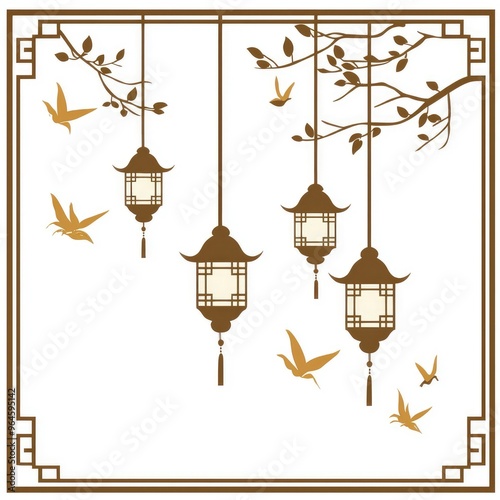 Wallpaper Mural Ornamental Circle with Floral Design Torontodigital.ca