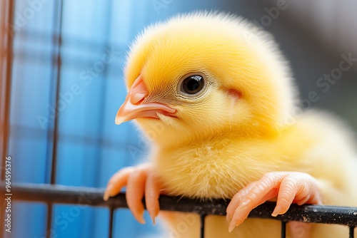 Poultry farm, hatchery, nurturing young chicks carefully incubates and raises chicks, ensuring strong, healthy birds photo