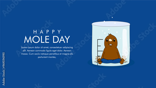 vector happy mole day background template