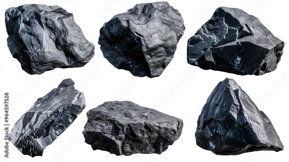 Basalt Rocks Angles View Side Top Front Group Various Shapes Sizes Transparent Background, Generated AI Basalt Rocks Angles View Side Top Front Group Various Shapes Sizes Transparent Background, Generated AI