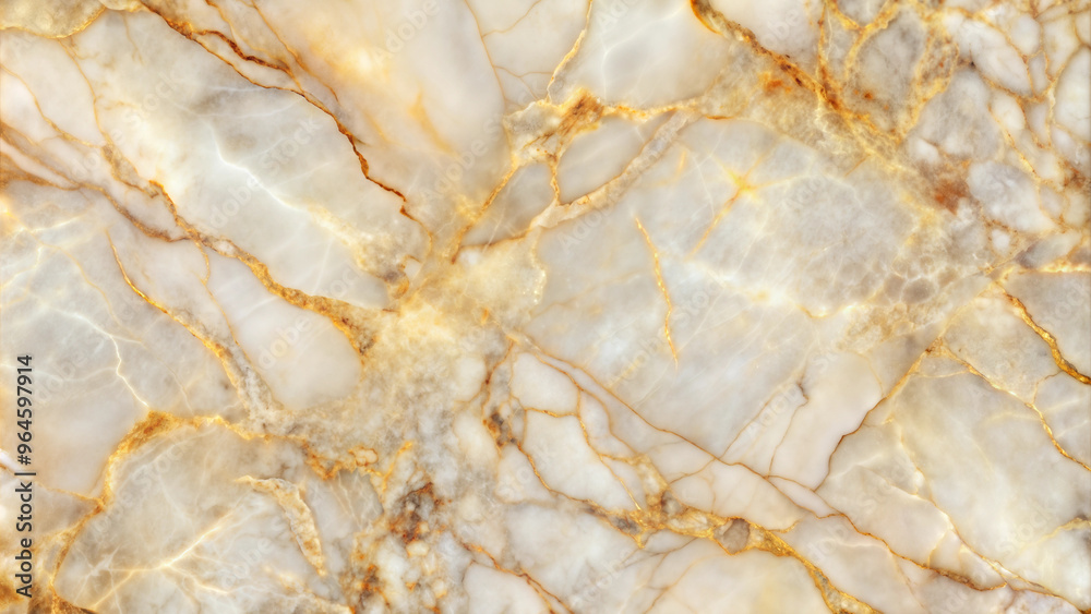 Fototapeta premium Elegant marble texture with golden veins and polished surface