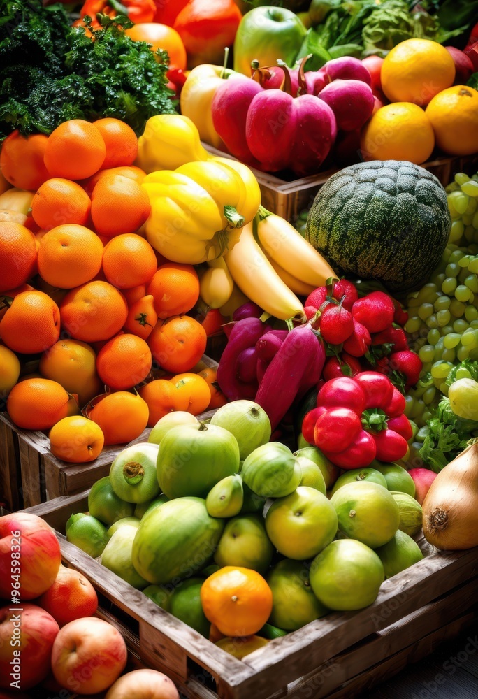 vibrant fresh produce displayed clean textures safety seals emphasizing quality freshness, fruits, vegetables, organic, healthy, colorful, market, nutrition vibrant fresh produce displayed clean textures safety seals emphasizing quality freshness, fruits, vegetables, organic, healthy, colorful, market, nutrition