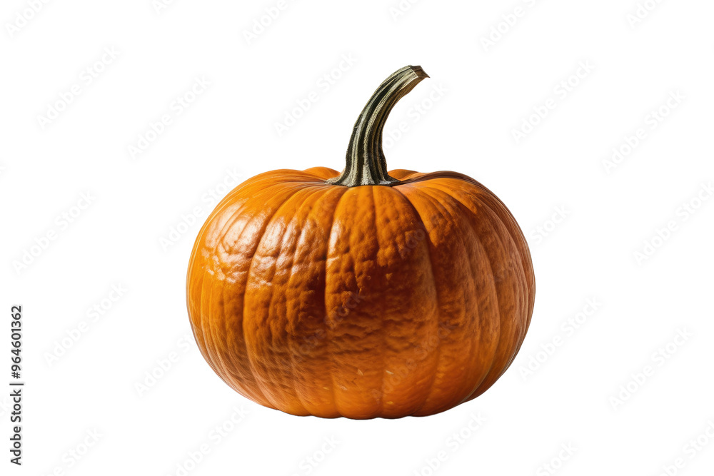 High-resolution stock photo, pumpkin standing full and centered, isolated against a seamless white backdrop, casting a soft shadow, textures visible, natural color, ideal for fall-themed graphics High-resolution stock photo, pumpkin standing full and centered, isolated against a seamless white backdrop, casting a soft shadow, textures visible, natural color, ideal for fall-themed graphics