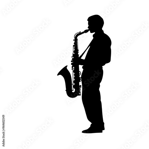 saxophone silhouette vector silhouette