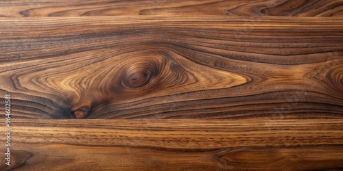 Close-up of black walnut surface with smooth oil finish, showcasing rich and luxurious texture photo