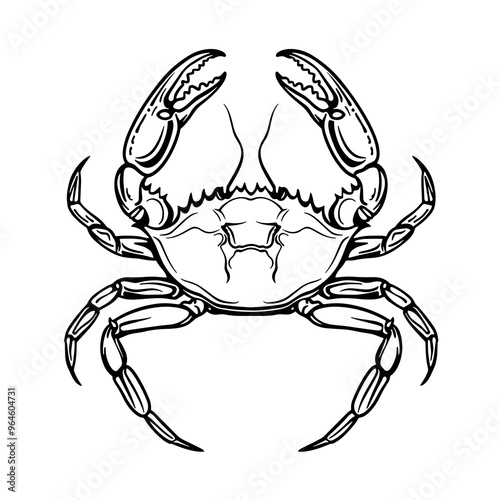 crab silhouette vector