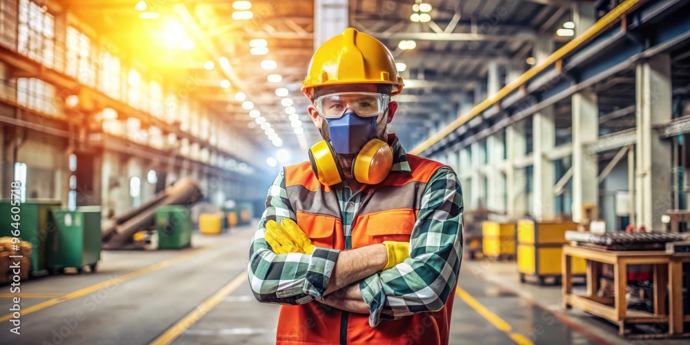 Industrial safety equipment for factory worker Industrial safety equipment for factory worker