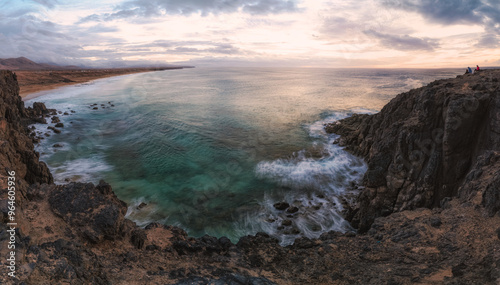 sunset at the sea with beautiful colors