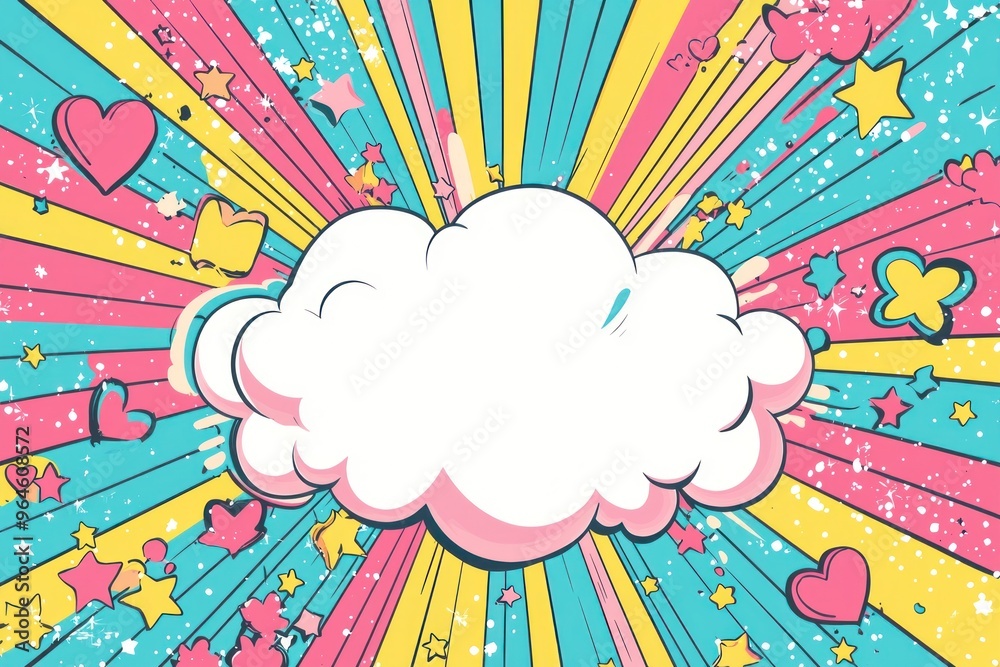 Cartoon comic book background with white space in the center, an empty white center for text or message, colorful pop art style For comic book and manga. Text banner. Vector bright dynamic cartoon Cartoon comic book background with white space in the center, an empty white center for text or message, colorful pop art style For comic book and manga. Text banner. Vector bright dynamic cartoon