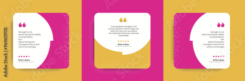 Creative Testimonial Editable Vector Illustration, Empty speech bubbles, What our Clients Say, Quote, Review, Feedback, Infographic Template, Label, editable text box layout, recommendation note