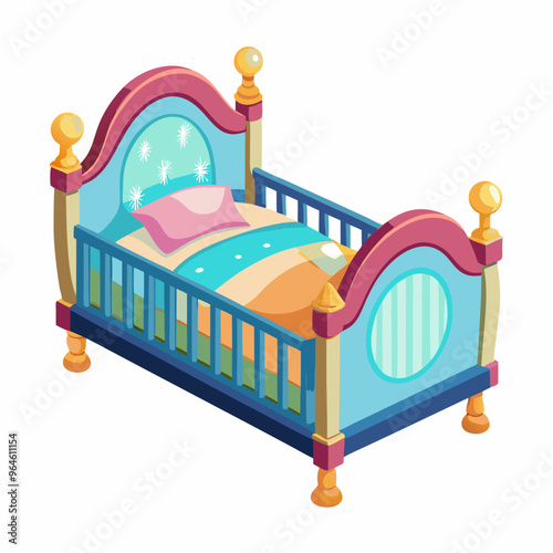 baby bed in a crib