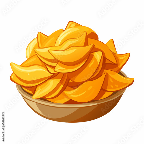 potato chips isolated on white