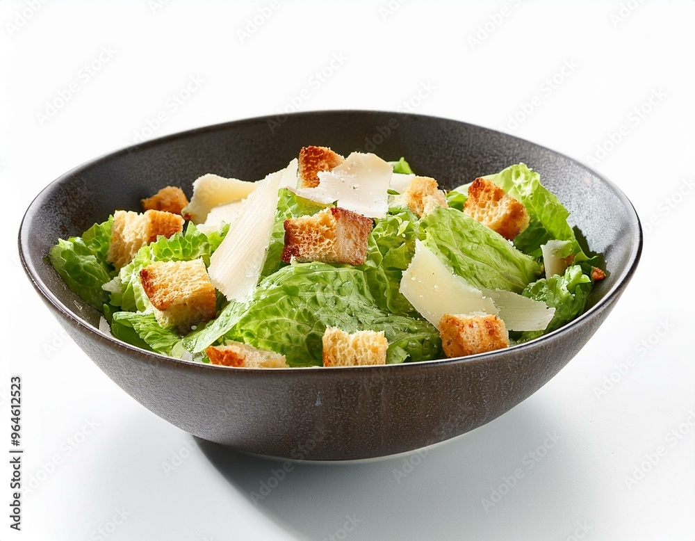Caesar salad isolated on white background Caesar salad isolated on white background