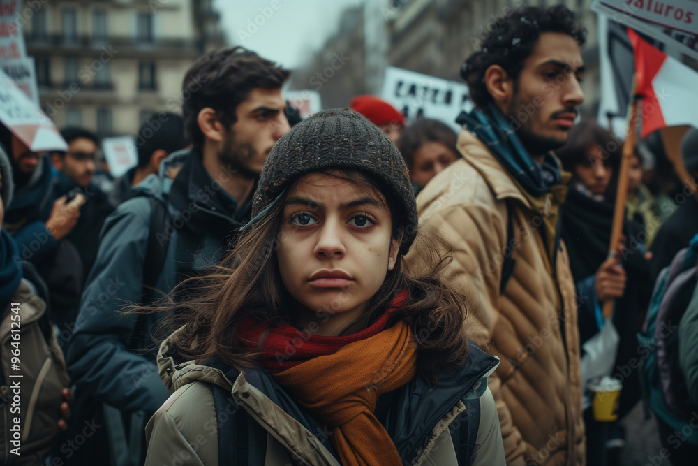 group of migrants at a peaceful demonstration group of migrants at a peaceful demonstration
