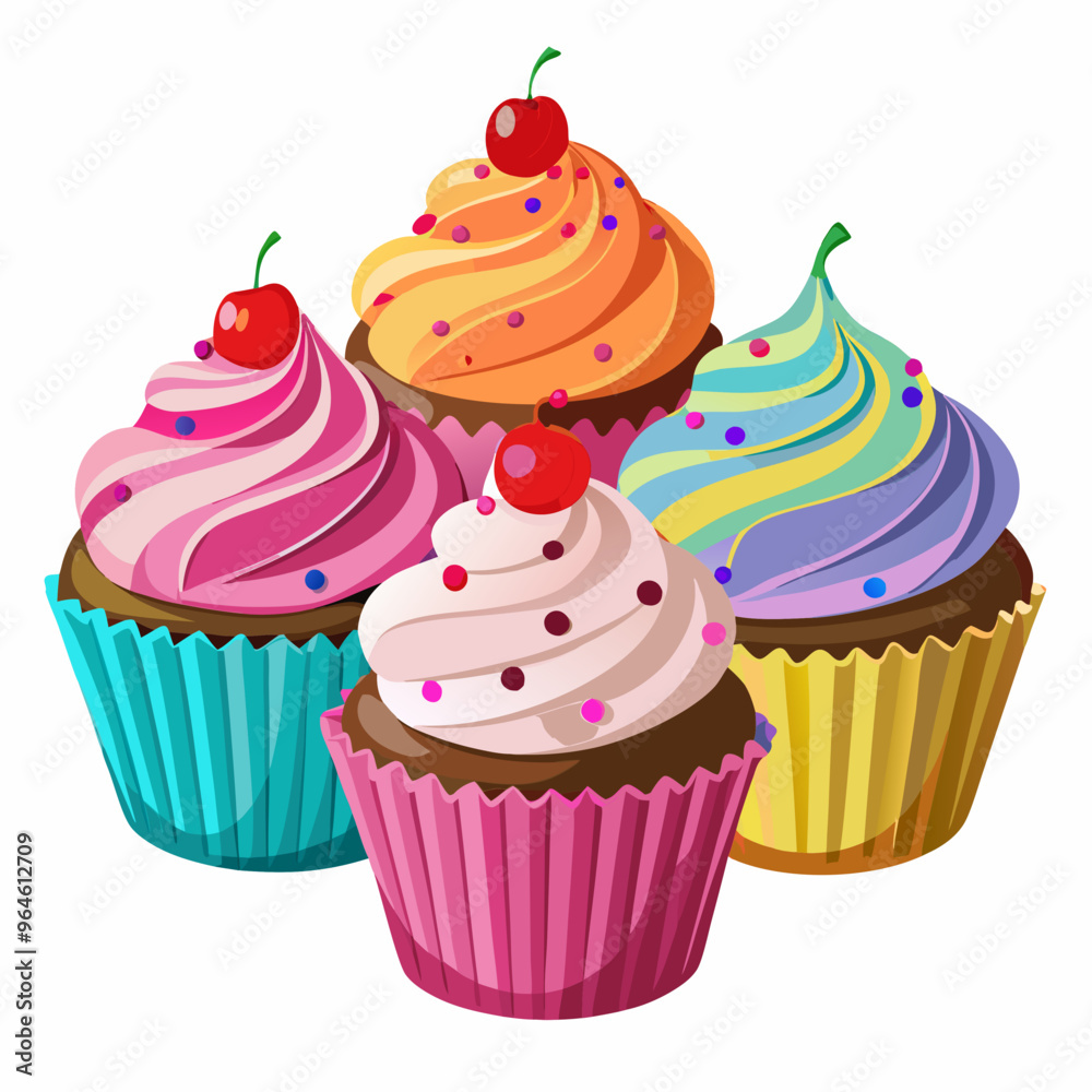 set of cupcakes set of cupcakes