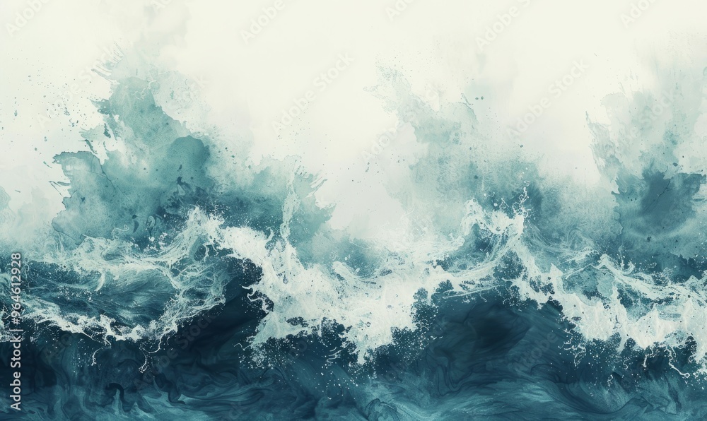 Watercolor abstract waterfall on a white backdrop. Watercolor abstract waterfall on a white backdrop.