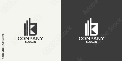 initial K monogram logo design vector