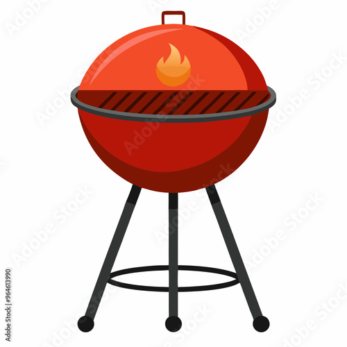 barbecue grill isolated on white