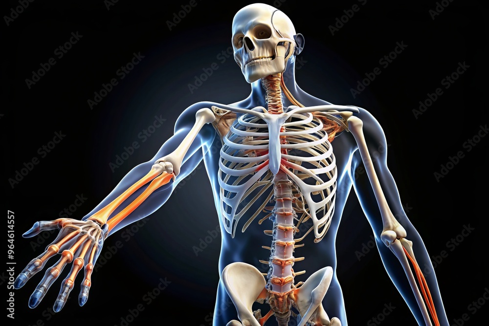 3d rendered illustration of a human skeleton 3d rendered illustration of a human skeleton