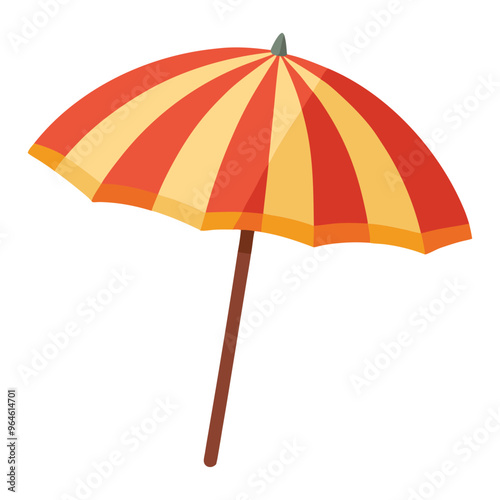 Illustration of Sun protective umbrella for beach isolated