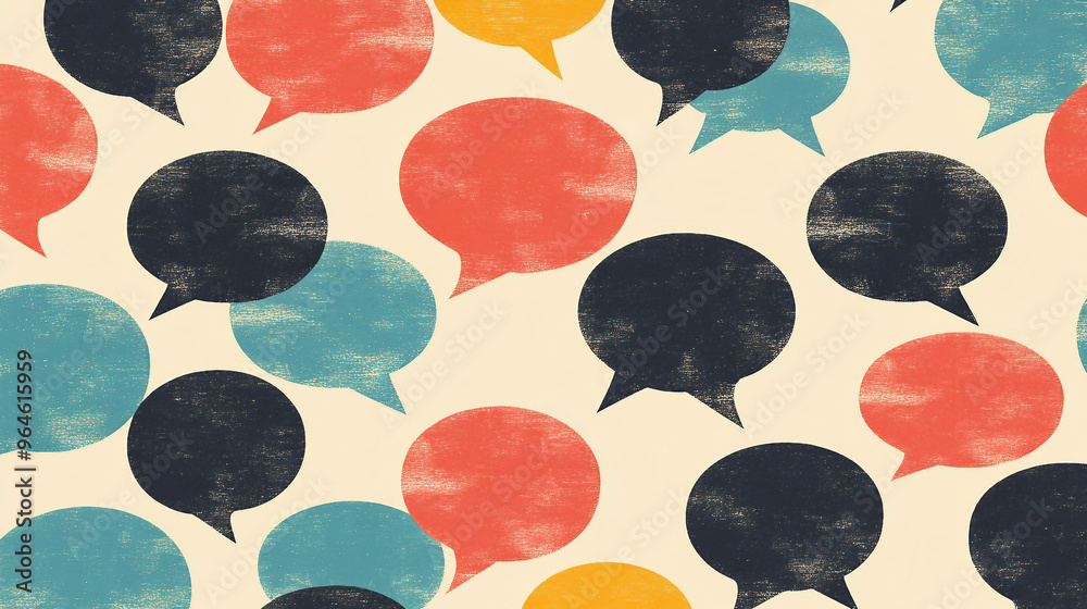 custom made wallpaper toronto digitalUnited Voices: Diverse Speech Bubbles Encouraging Inclusive Dialogue for Social Responsibility