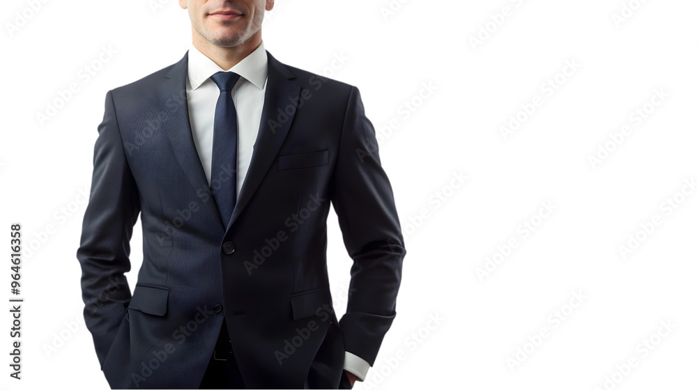 A businessman in a suit isolated on white background A businessman in a suit isolated on white background