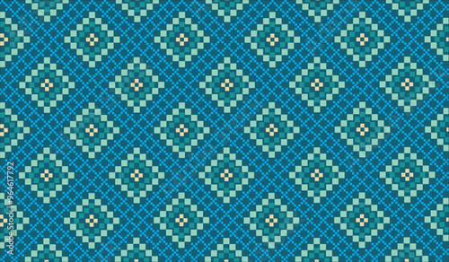Beautiful fabric patterns Native ethnic patterns can be used to knit shawls, curtains, blankets, sarongs, and yarn for all types of clothing including wall coverings.