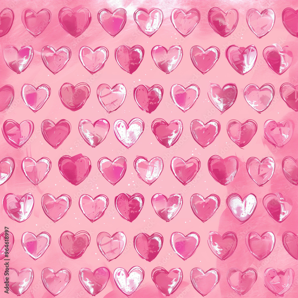 clip art style love hearts in pink pattern clip art style love hearts in pink pattern