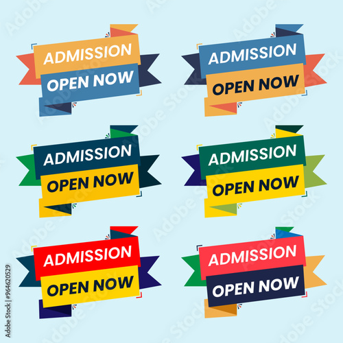 admission open now banner set