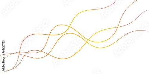 Abstract colorful wave dynamic curve lines on transparent background. Energy technology concept modern backdrop design for business, presentation, banner.