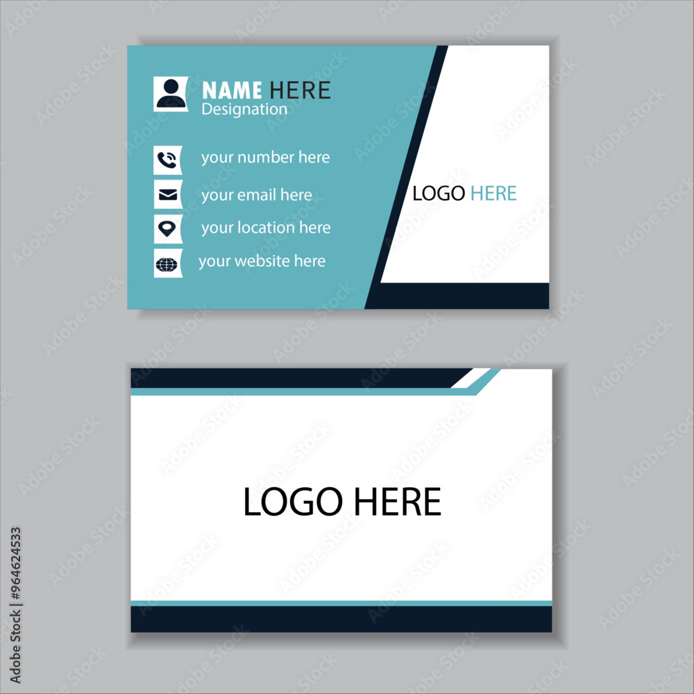 Fototapeta premium modern business card design 