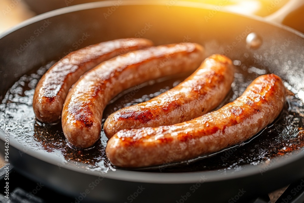 Fried sausages photo. Food photo for menu Fried sausages photo. Food photo for menu
