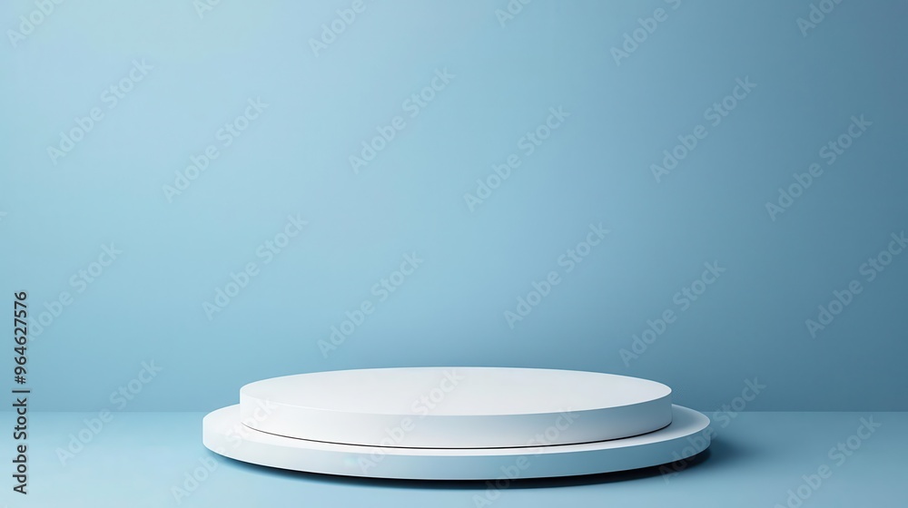 Circular platform crafted from paper layers, elegant podium, 3D illustration Circular platform crafted from paper layers, elegant podium, 3D illustration