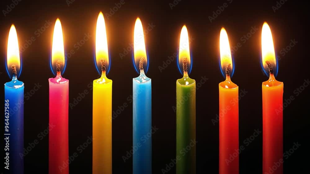 One Hanukkah emblem used by the Jewish religion is this candle. One Hanukkah emblem used by the Jewish religion is this candle.