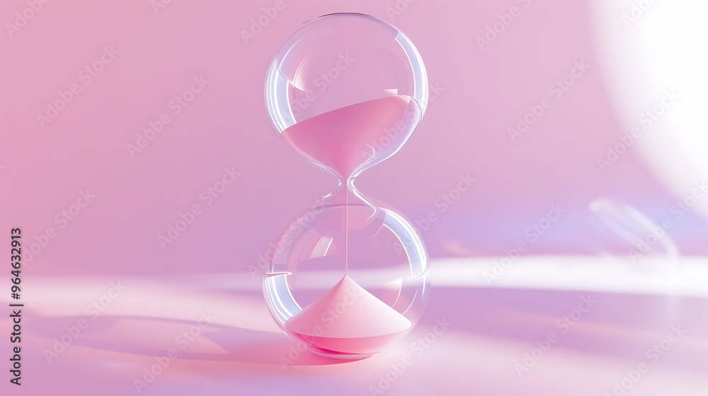 Hourglass of unusual material white background. Hourglass of unusual material white background.