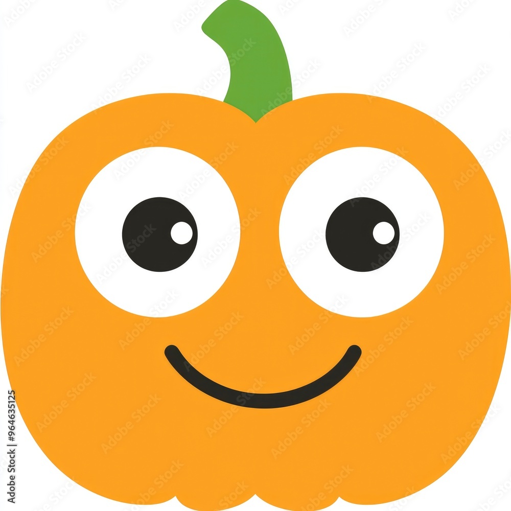 Obraz premium Carved Jack-O-Lantern Pumpkin with Smiling Face