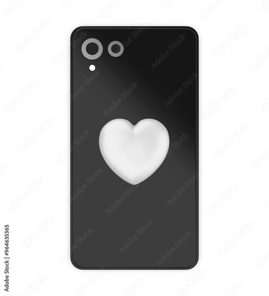 Heart shape smart phone pop socket stand and holder for branding 3d render illustration. Heart shape smart phone pop socket stand and holder for branding 3d render illustration.