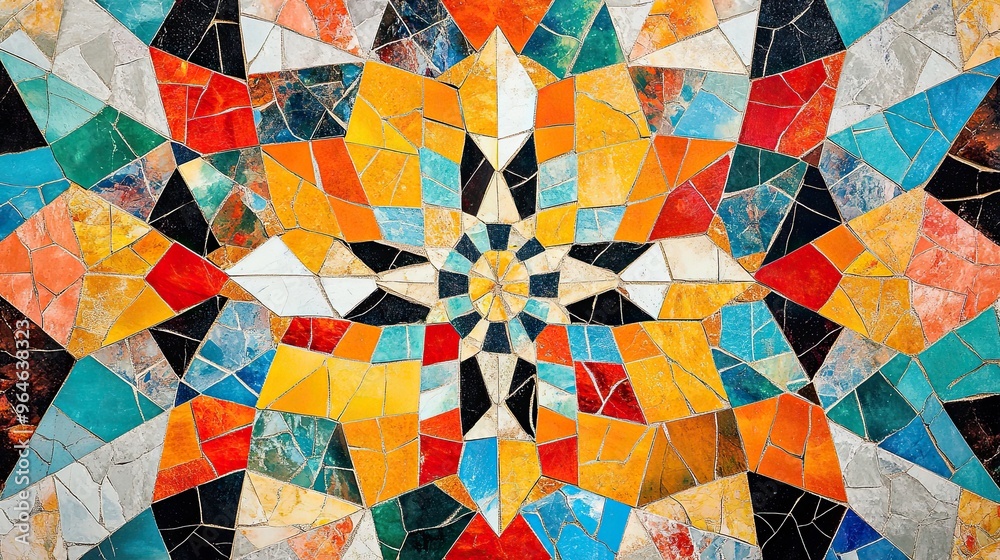 Kaleidoscope of Color: Intricate Geometric Mosaic Pattern Kaleidoscope of Color: Intricate Geometric Mosaic Pattern