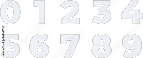 3D Vector Illustration of Mathematical and Numerology Date of Birth Numbers 