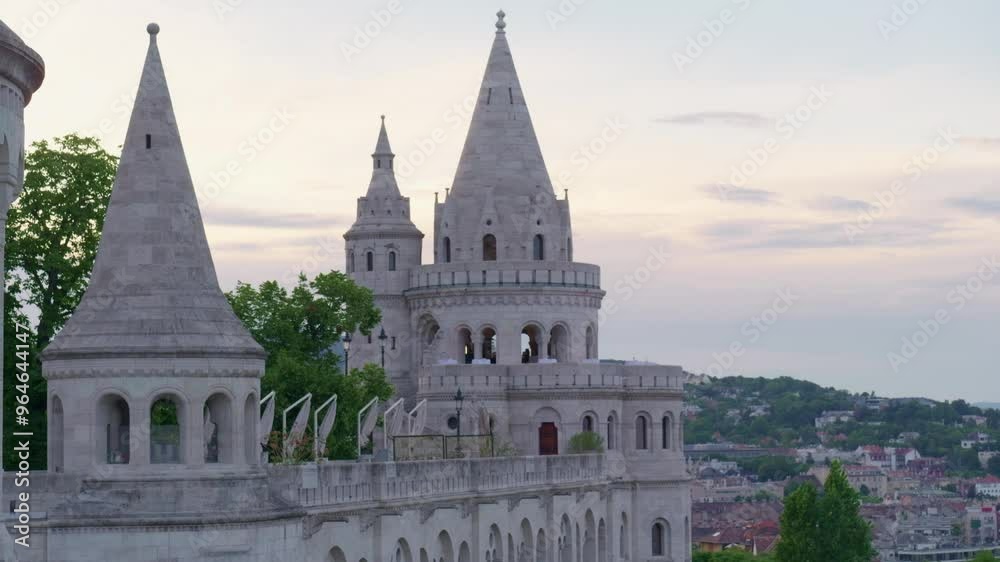 A Glimpse of the Fisherman's Bastion,Hungarian Gem, Budapest - Hungary A Glimpse of the Fisherman's Bastion,Hungarian Gem, Budapest - Hungary