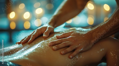 Wallpaper Mural back massage close-up. Selective focus Torontodigital.ca