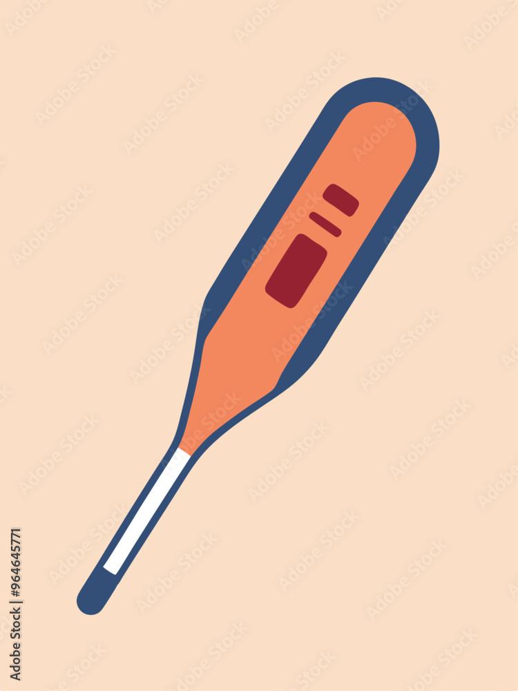 Digital Thermometer Silhouette Illustration Digital Thermometer Silhouette Illustration