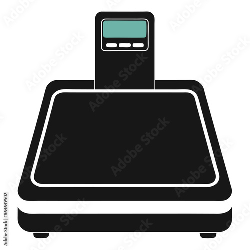 Silhouette of an electronic floor scale icon