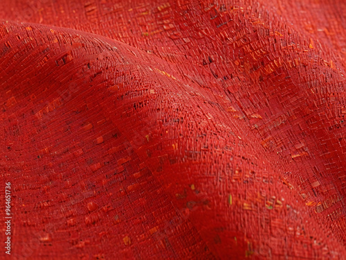 Red textiles, scarlet color fabric texture