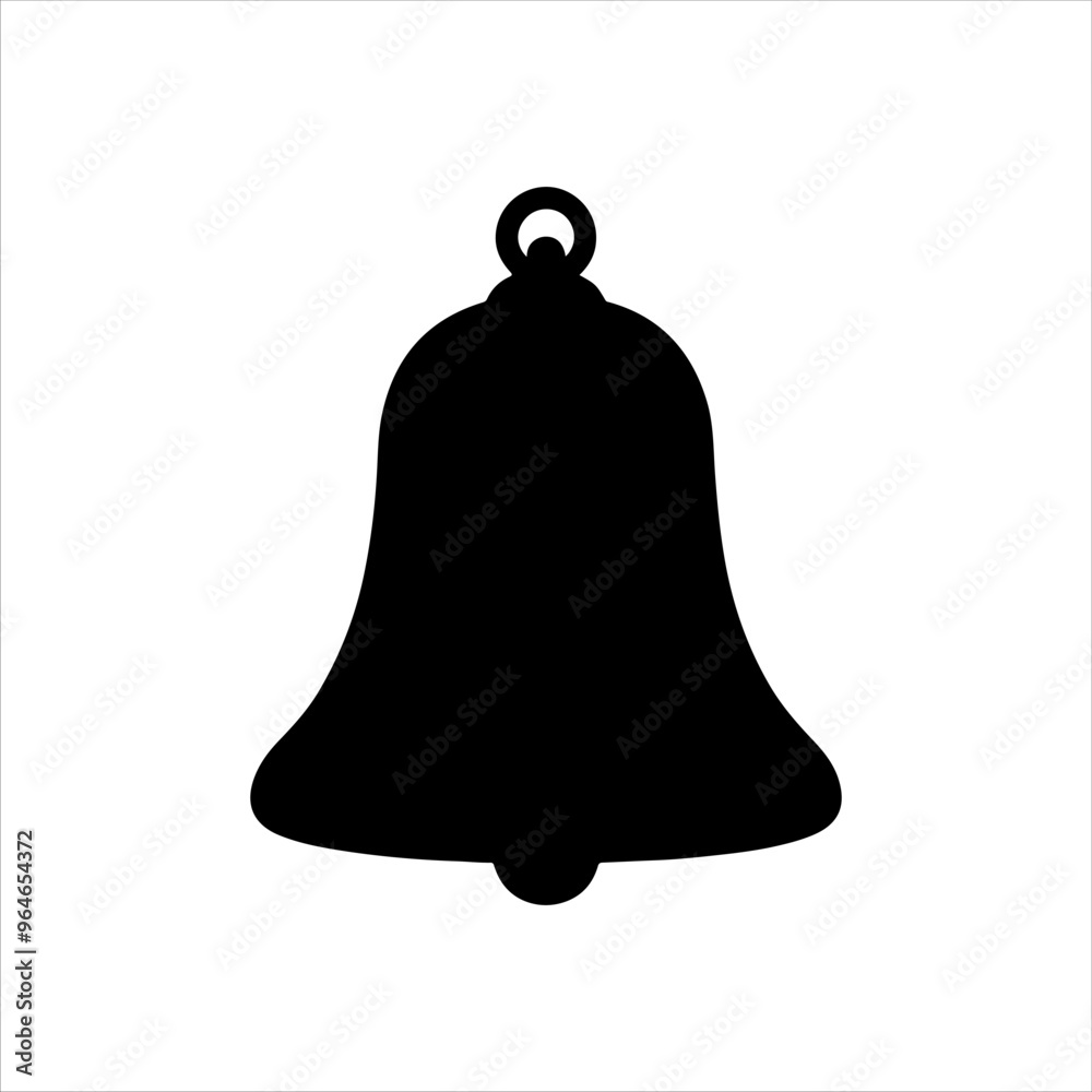 Bell silhouette vector illustration design on white background. Bell silhouette vector illustration design on white background.