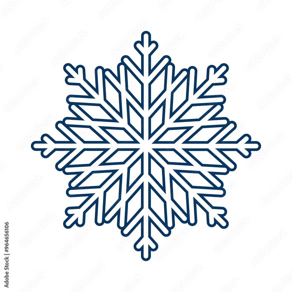 Snowflake silhouette. Winter decorative ornament, creative design. Vector illustration. Snowflake silhouette. Winter decorative ornament, creative design. Vector illustration.