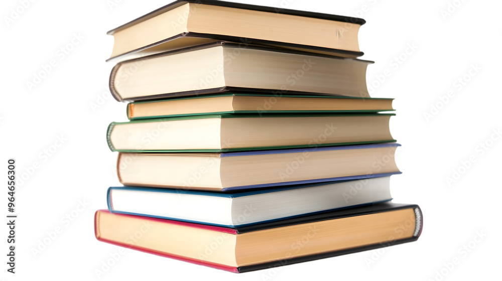 A stack of books isolated on white background A stack of books isolated on white background