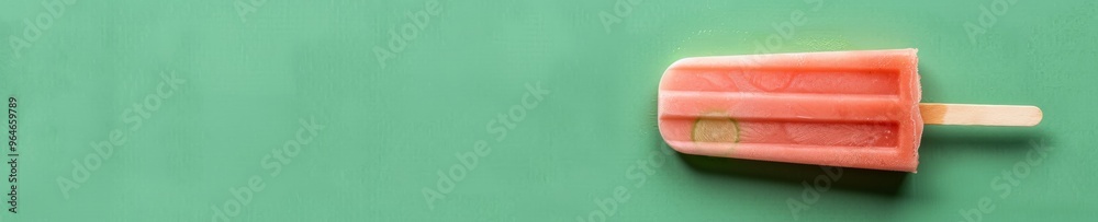 Green Lime Popsicle on Stick with Minimal Background Refreshing Summer Snack Midday, Cool and Zesty Mood in Minimalist Composition, Suitable for All Ages Green Lime Popsicle on Stick with Minimal Background Refreshing Summer Snack Midday, Cool and Zesty Mood in Minimalist Composition, Suitable for All Ages