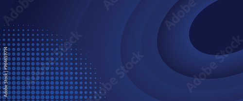 Minimal geometric background. Blue elements with fluid gradient. Dynamic shapes composition.