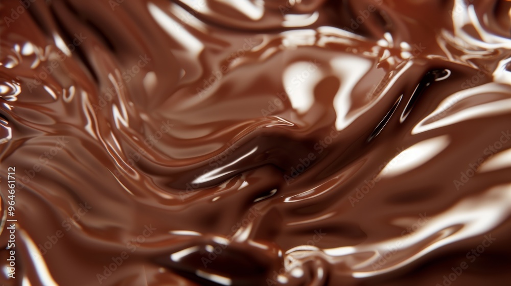 Rich melted chocolate swirled into a smooth texture Rich melted chocolate swirled into a smooth texture